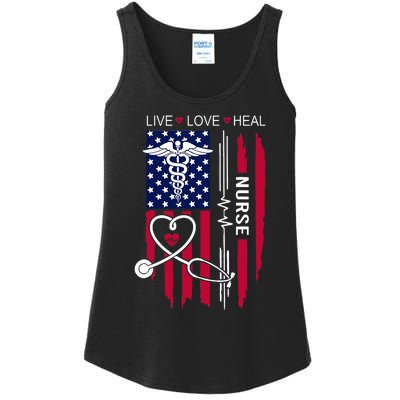 American Flag Nurse Day Gifts Week Gift Nurse NurseS Day Ladies Essential Tank