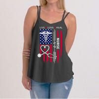 American Flag Nurse Day Gifts Week Gift Nurse NurseS Day Women's Strappy Tank