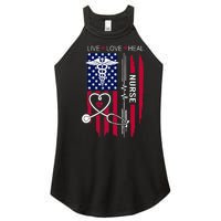 American Flag Nurse Day Gifts Week Gift Nurse NurseS Day Women's Perfect Tri Rocker Tank