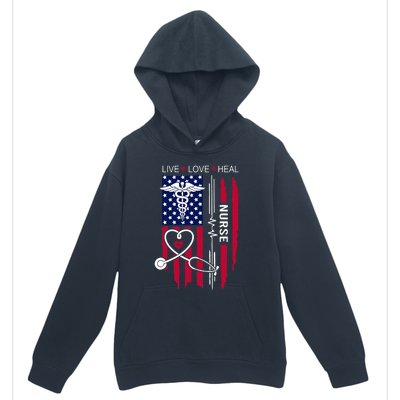 American Flag Nurse Day Gifts Week Gift Nurse NurseS Day Urban Pullover Hoodie