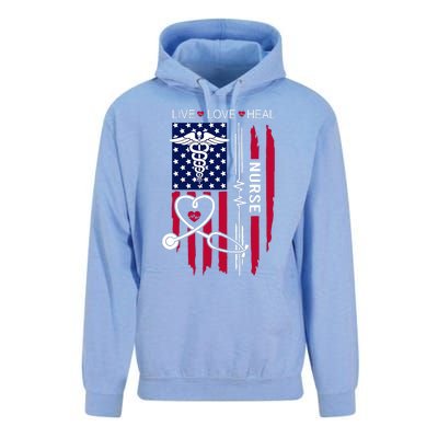 American Flag Nurse Day Gifts Week Gift Nurse NurseS Day Unisex Surf Hoodie