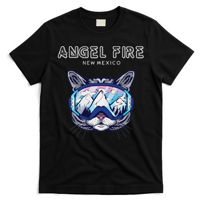 Angel Fire New Mexico Funny Cat Ski Googles T-Shirt
