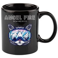 Angel Fire New Mexico Funny Cat Ski Googles 11oz C Handle Ceramic Mug