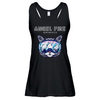 Angel Fire New Mexico Funny Cat Ski Googles Ladies Essential Flowy Tank