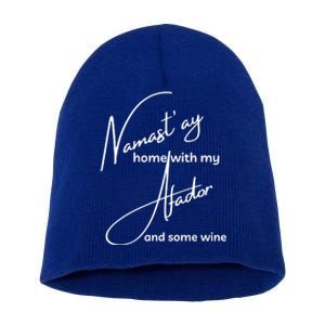 Afador Funny Namastay For Yoga And Dog Lovers Gift Short Acrylic Beanie