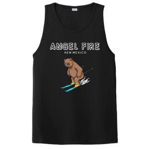 Angel Fire New Mexico Funny Ski Grizzly Bear Meaningful Gift PosiCharge Competitor Tank