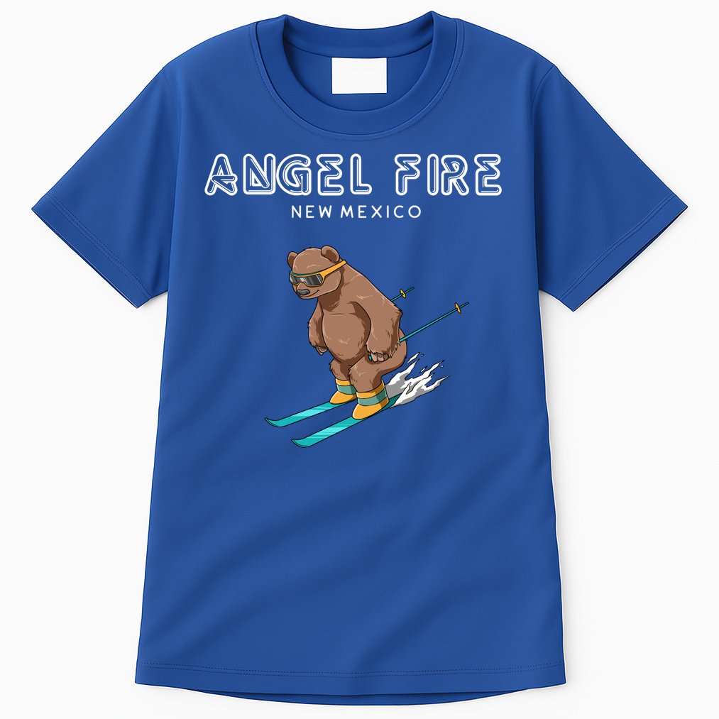 Angel Fire New Mexico Funny Ski Grizzly Bear Meaningful Gift Tall T-Shirt