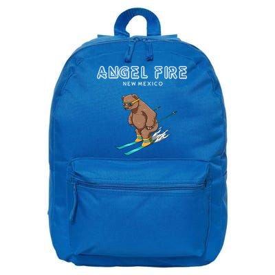 Angel Fire New Mexico Funny Ski Grizzly Bear Meaningful Gift 16 in Basic Backpack