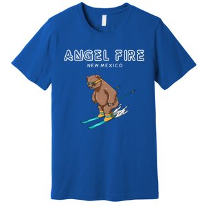 Angel Fire New Mexico Funny Ski Grizzly Bear Meaningful Gift Premium T-Shirt