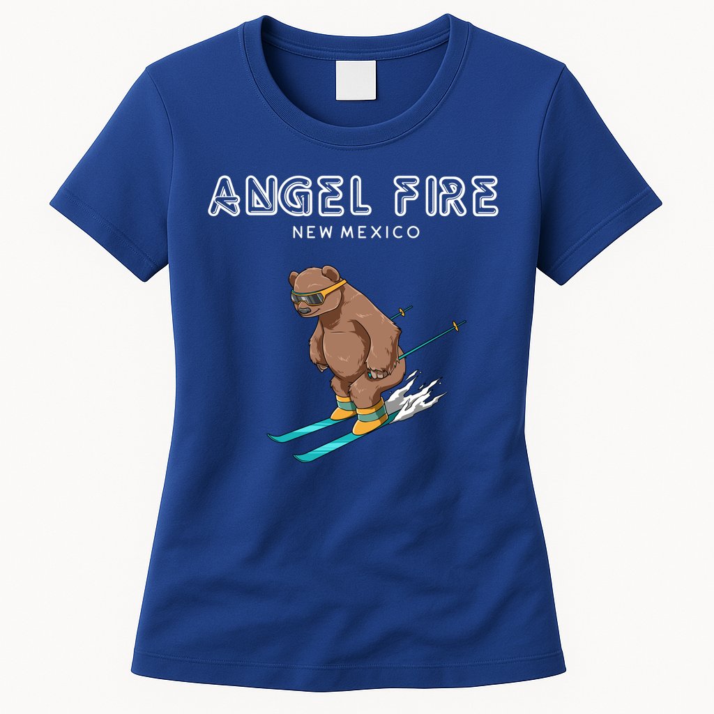 Angel Fire New Mexico Funny Ski Grizzly Bear Meaningful Gift Womens T-Shirt