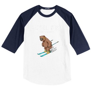 Angel Fire New Mexico Funny Ski Grizzly Bear Meaningful Gift Baseball Sleeve Shirt