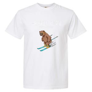 Angel Fire New Mexico Funny Ski Grizzly Bear Meaningful Gift Garment-Dyed Heavyweight T-Shirt