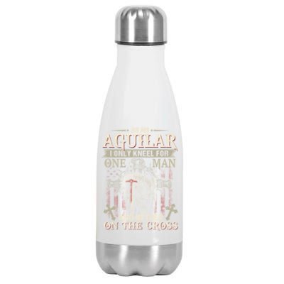 Aguilar Family Name He Died On The Cross Gift Stainless Steel Insulated Water Bottle