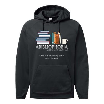 Abibliophobia Fear Of Running Out Of Books To Read Reading Performance Fleece Hoodie