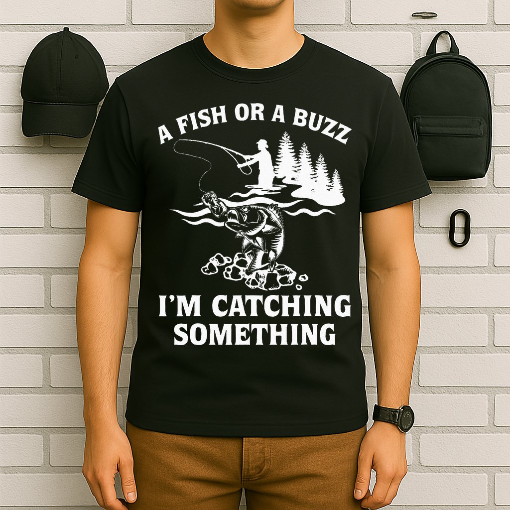A Fish Or A Buzz I'm Catching Something Fishing T-Shirt