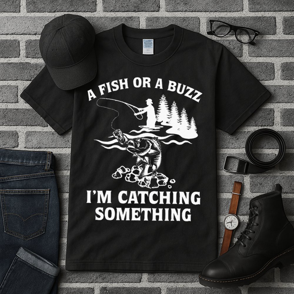 A Fish Or A Buzz I'm Catching Something Fishing Tall T-Shirt
