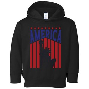 America Fourth Of July Usa Patriotic Graphic Toddler Hoodie