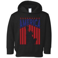 America Fourth Of July Usa Patriotic Graphic Toddler Hoodie