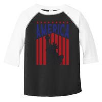 America Fourth Of July Usa Patriotic Graphic Toddler Fine Jersey T-Shirt