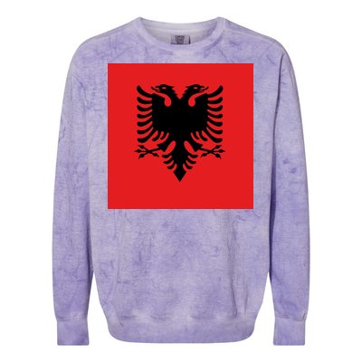 Albanian Flag of Albania Colorblast Crewneck Sweatshirt