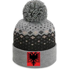 Albanian Flag of Albania The Baniff Cuffed Pom Beanie