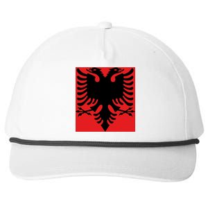 Albanian Flag of Albania Snapback Five-Panel Rope Hat