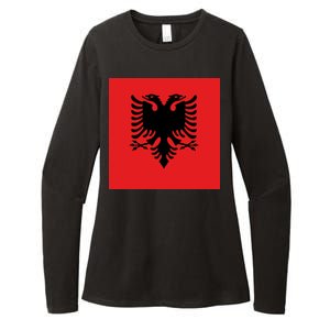 Albanian Flag of Albania Womens CVC Long Sleeve Shirt