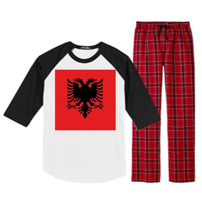 Albanian Flag of Albania Raglan Sleeve Pajama Set