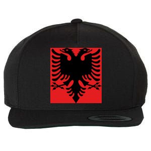 Albanian Flag of Albania Wool Snapback Cap