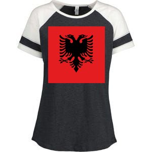 Albanian Flag of Albania Enza Ladies Jersey Colorblock Tee