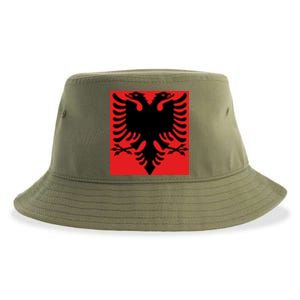 Albanian Flag of Albania Sustainable Bucket Hat