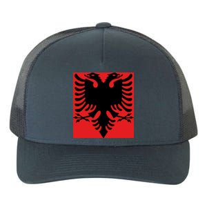 Albanian Flag of Albania Yupoong Adult 5-Panel Trucker Hat