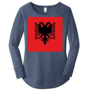 Albanian Flag of Albania Women's Perfect Tri Tunic Long Sleeve Shirt