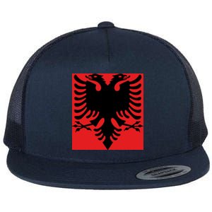 Albanian Flag of Albania Flat Bill Trucker Hat