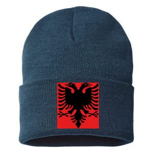 Albanian Flag of Albania Sustainable Knit Beanie