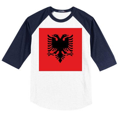 Albanian Flag of Albania Baseball Sleeve Shirt