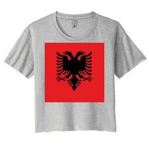 Albanian Flag of Albania Women's Crop Top Tee