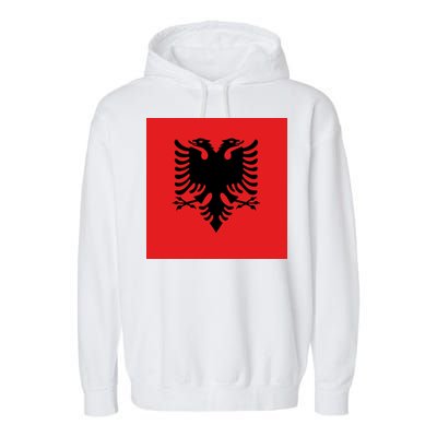 Albanian Flag of Albania Garment-Dyed Fleece Hoodie