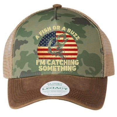 A Fish Or A Buzz Im Catching Something Fisherman Lovers Legacy Tie Dye Trucker Hat