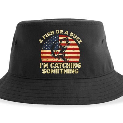 A Fish Or A Buzz Im Catching Something Fisherman Lovers Sustainable Bucket Hat