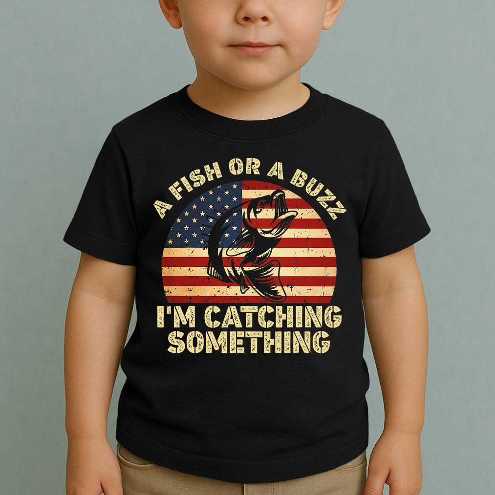 A Fish Or A Buzz Im Catching Something Fisherman Lovers Toddler T-Shirt