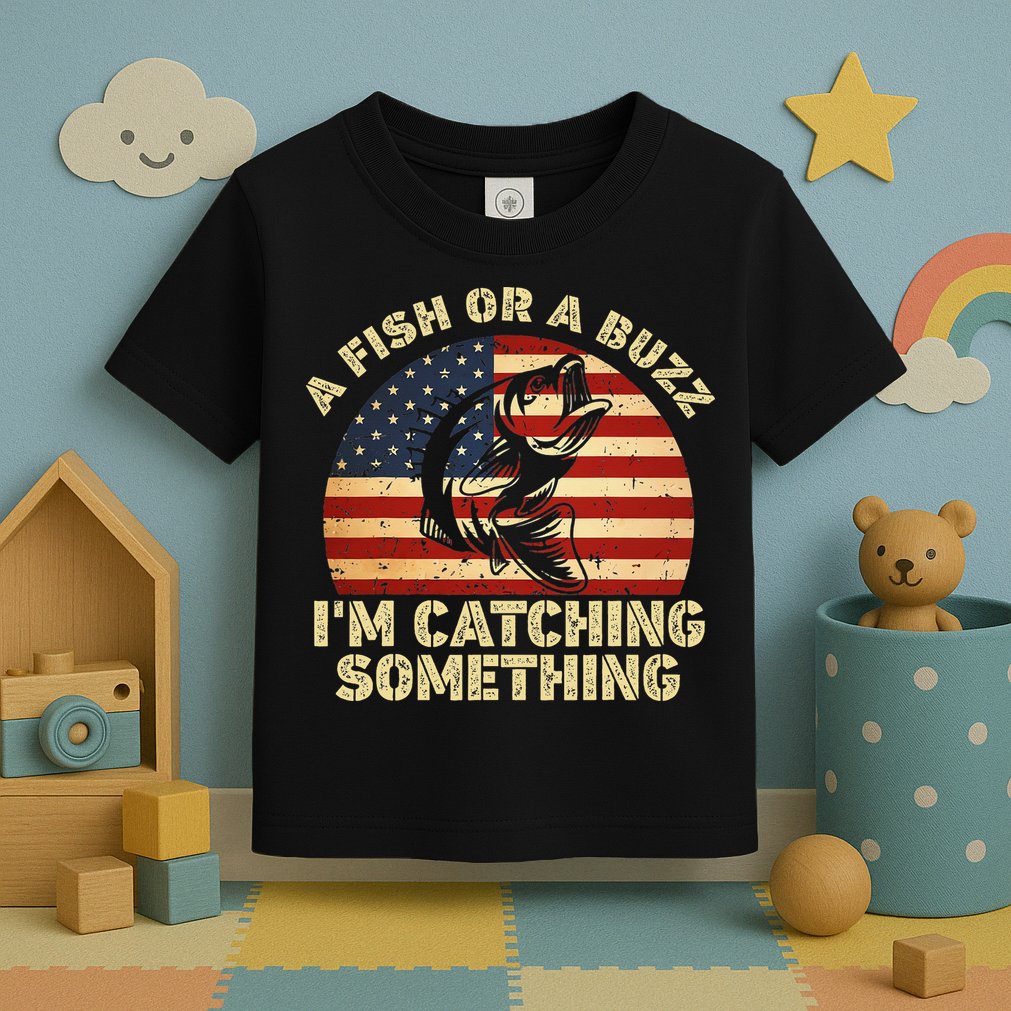 A Fish Or A Buzz Im Catching Something Fisherman Lovers Toddler T-Shirt
