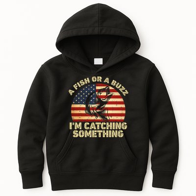 A Fish Or A Buzz Im Catching Something Fisherman Lovers Kids Hoodie