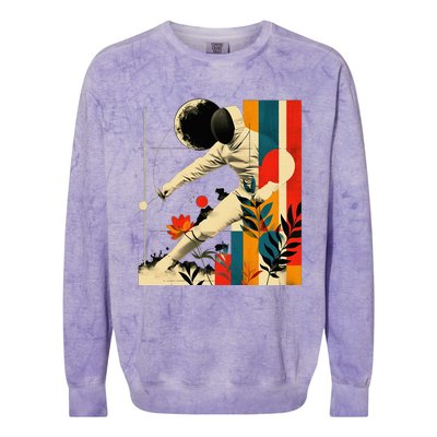 Aesthetic Fencer On Athletic Sports Fencing Colorblast Crewneck Sweatshirt