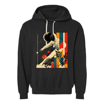 Aesthetic Fencer On Athletic Sports Fencing Garment-Dyed Fleece Hoodie