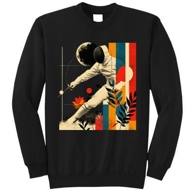 Aesthetic Fencer On Athletic Sports Fencing Sweatshirt