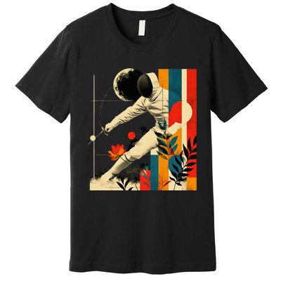 Aesthetic Fencer On Athletic Sports Fencing Premium T-Shirt