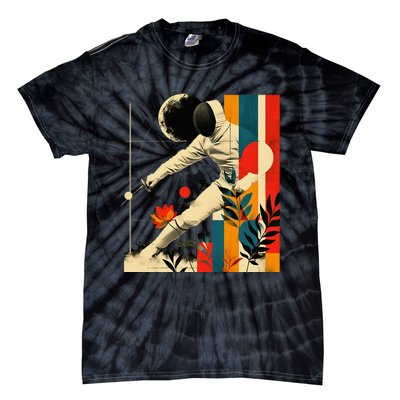 Aesthetic Fencer On Athletic Sports Fencing Tie-Dye T-Shirt