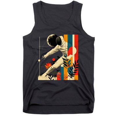 Aesthetic Fencer On Athletic Sports Fencing Tank Top