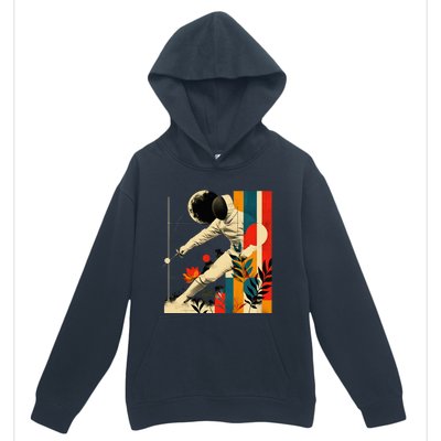 Aesthetic Fencer On Athletic Sports Fencing Urban Pullover Hoodie